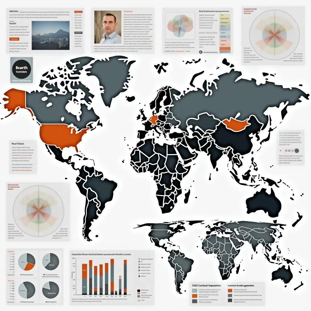 Réseaux commerciaux mondiaux, accords et demandes potentielles de compensation visualisés.