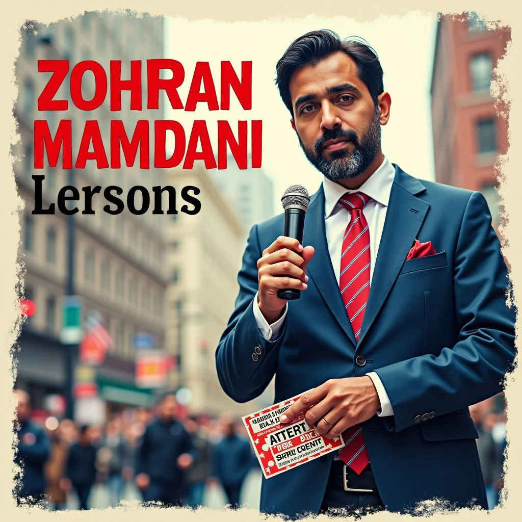 Zohran Mamdani campaña con números de encuesta en ascenso y voluntarios.