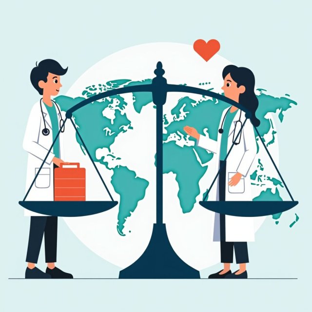 Un programa de medición de la calidad de la escala, con un mapa cercano.