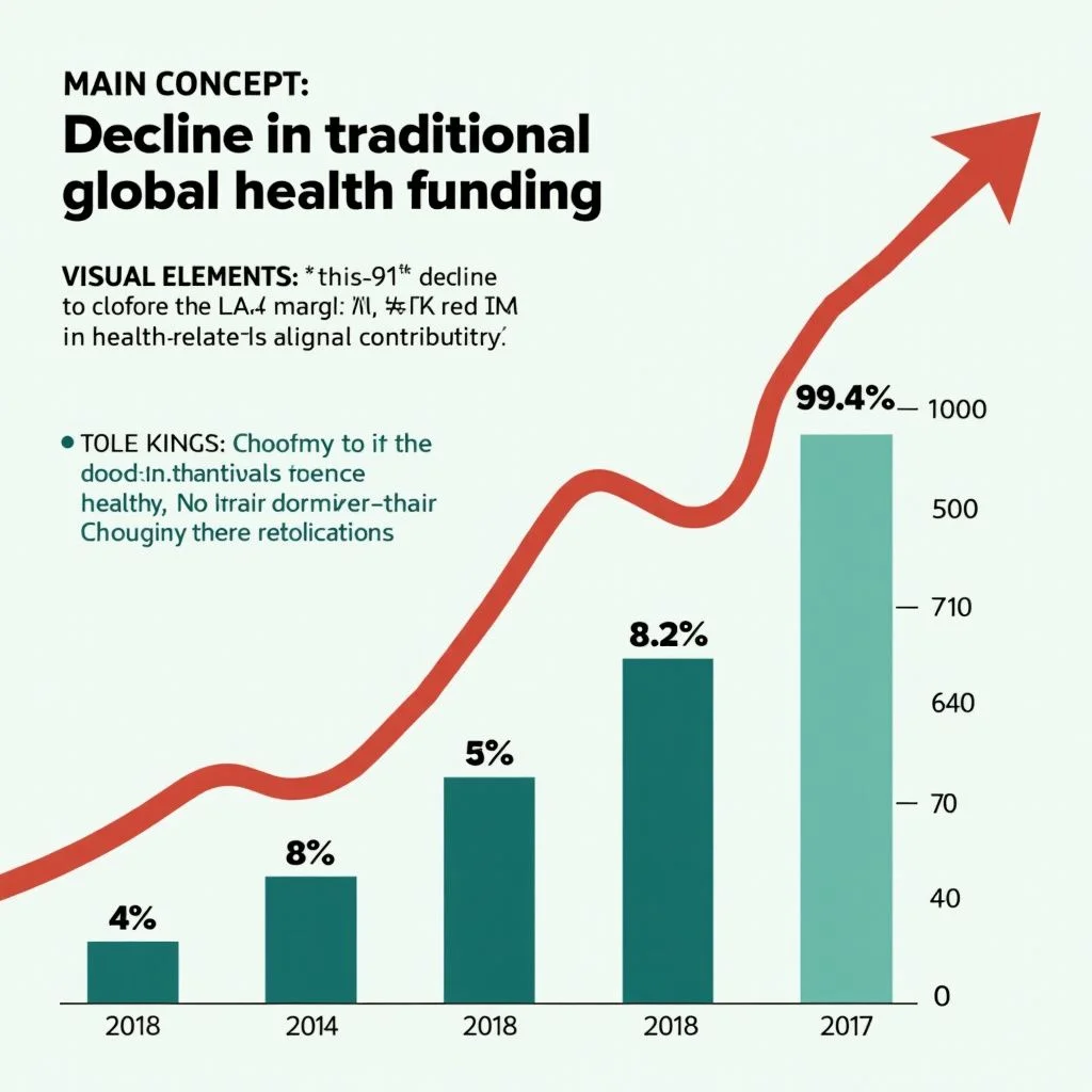 Disminución de la financiación global para la salud de los principales donantes occidentales.