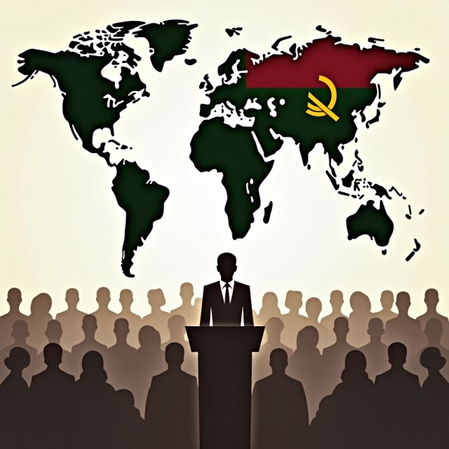 Un mapa de África destacado en un mapa mundial.