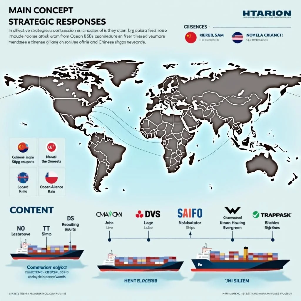 Mapas y diagramas de las estrategias de diversificación de rutas de navegación chinas.