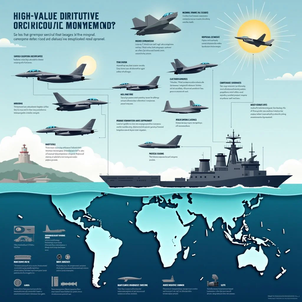 Advanced military equipment and bundled services on display.