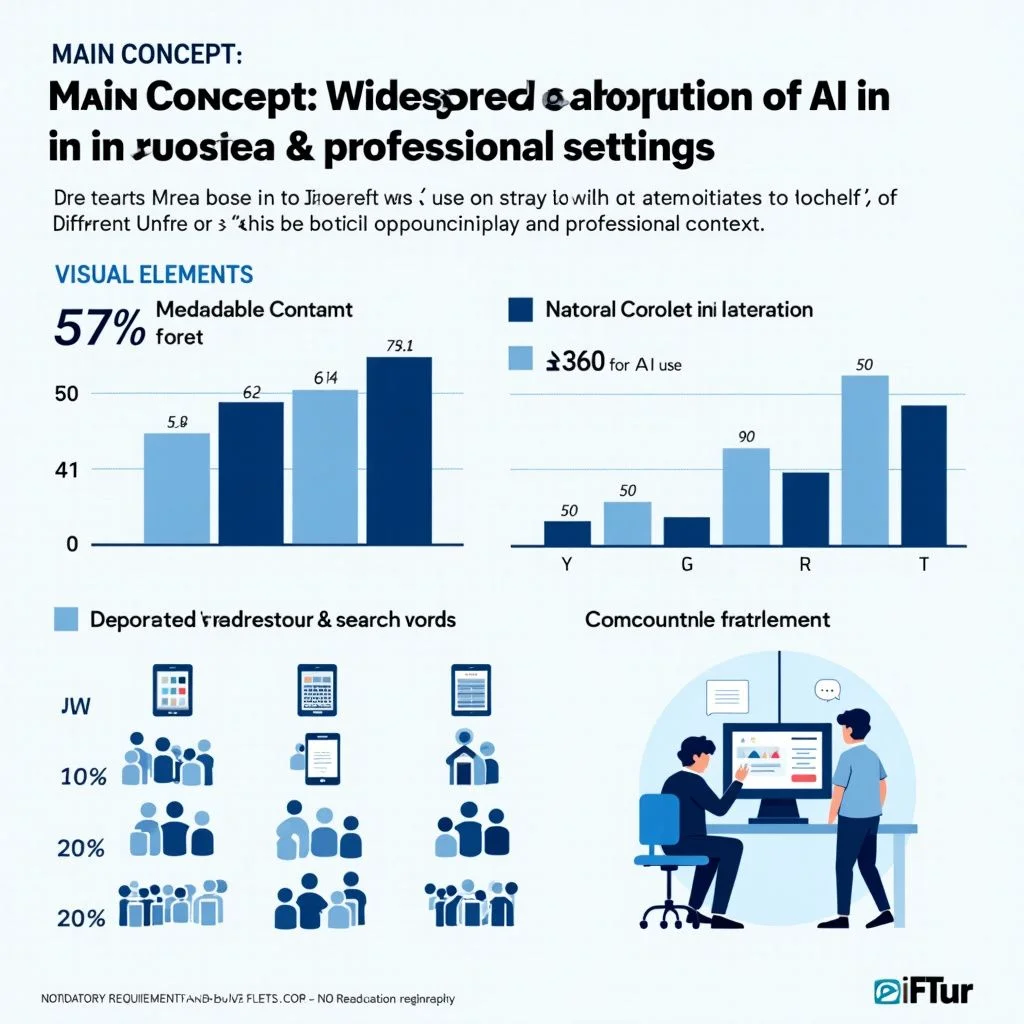 Gráfica que ilustra la adopción de la inteligencia artificial en sectores personales y profesionales.