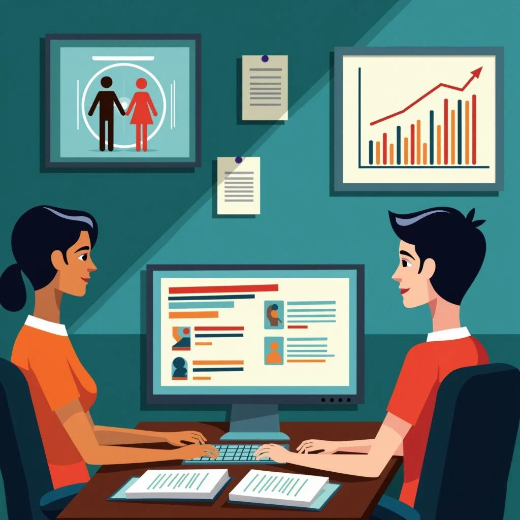 Digital ad targeting interface with disparate impact metrics.