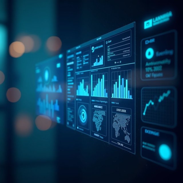 Interfaz digital que muestra indicadores de referencia generados por IA para métricas de rendimiento de LLM.