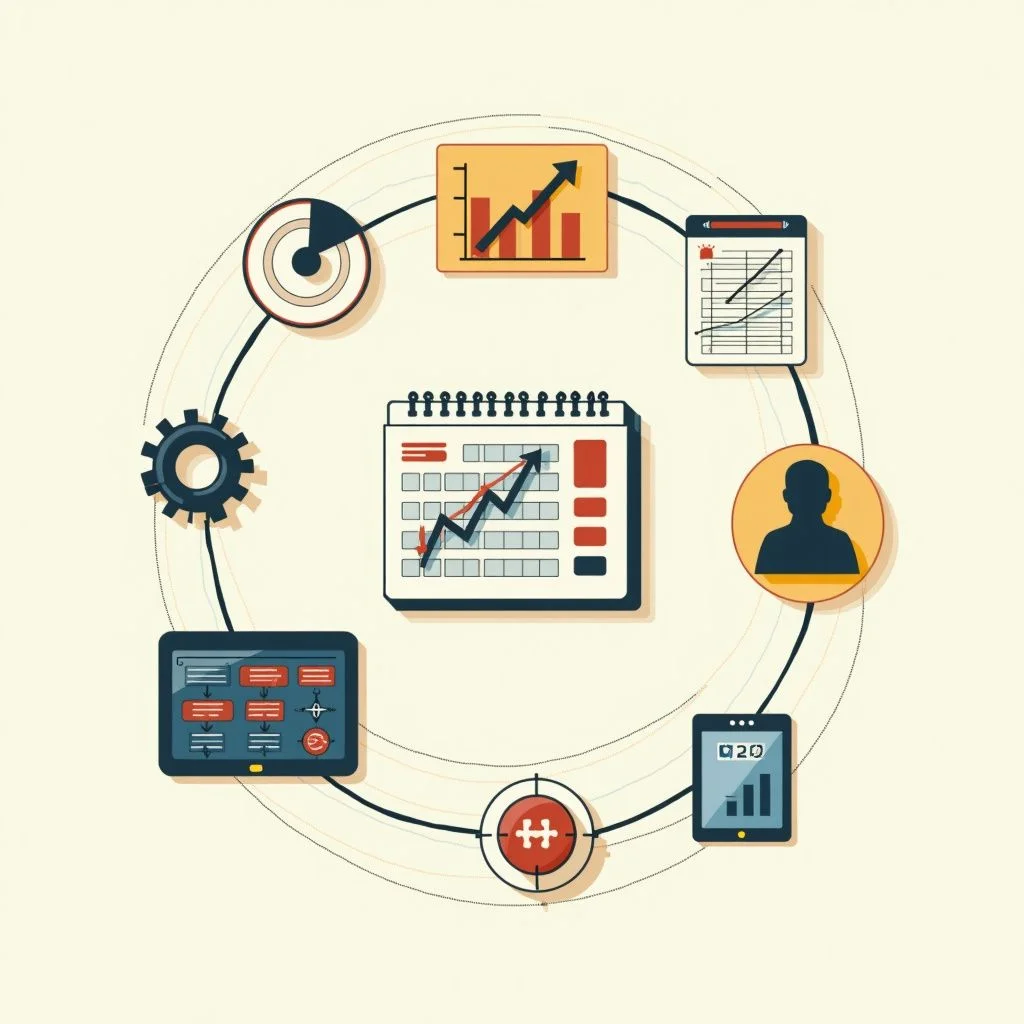 Un graphique et un diagramme de flux illustrant les facteurs d'impact complexes du superintendant.