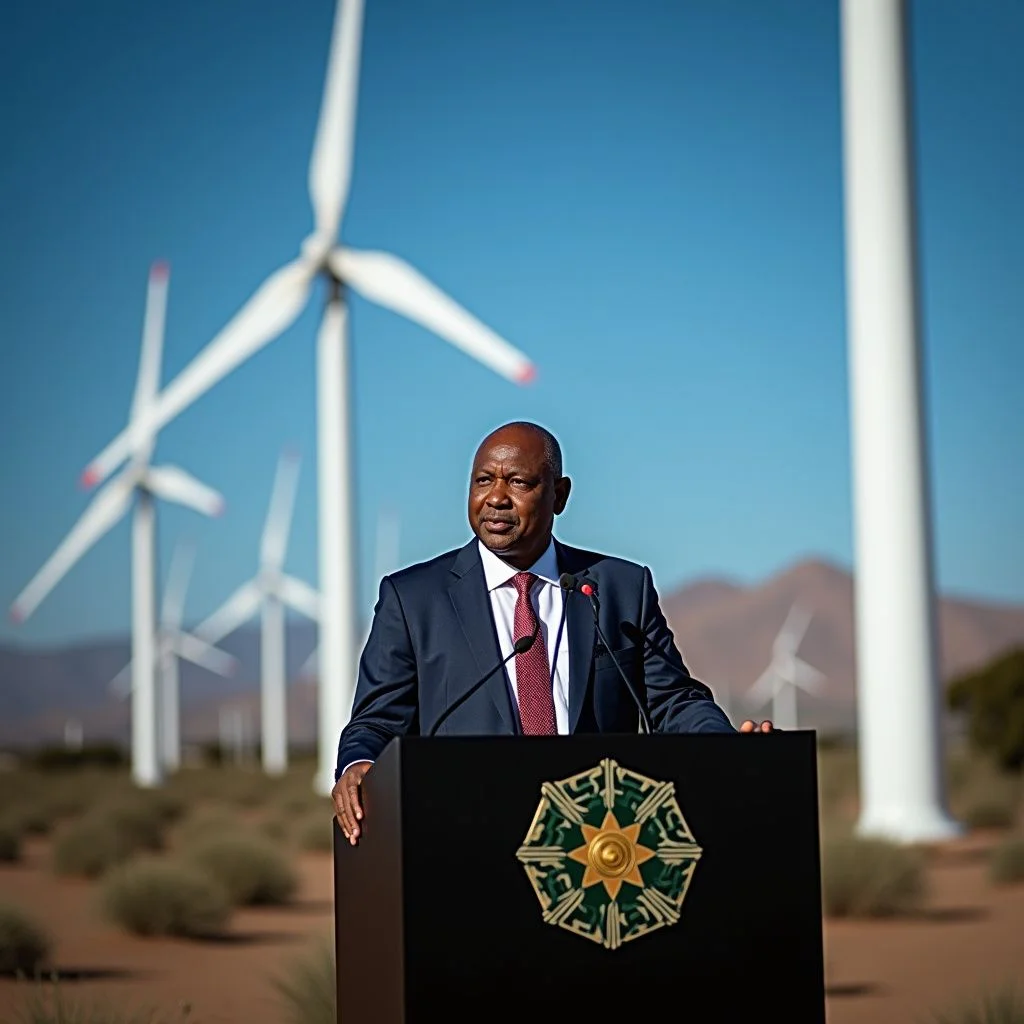 President Cyril Ramaphosa addresses global inequality and renewable energy.