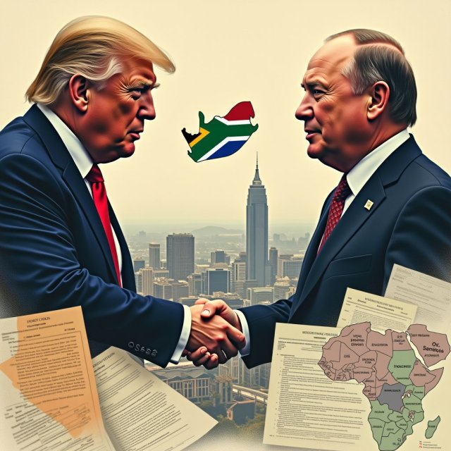 El presidente estadounidense Donald Trump y Cyril Ramaphosa en la cumbre del G20.