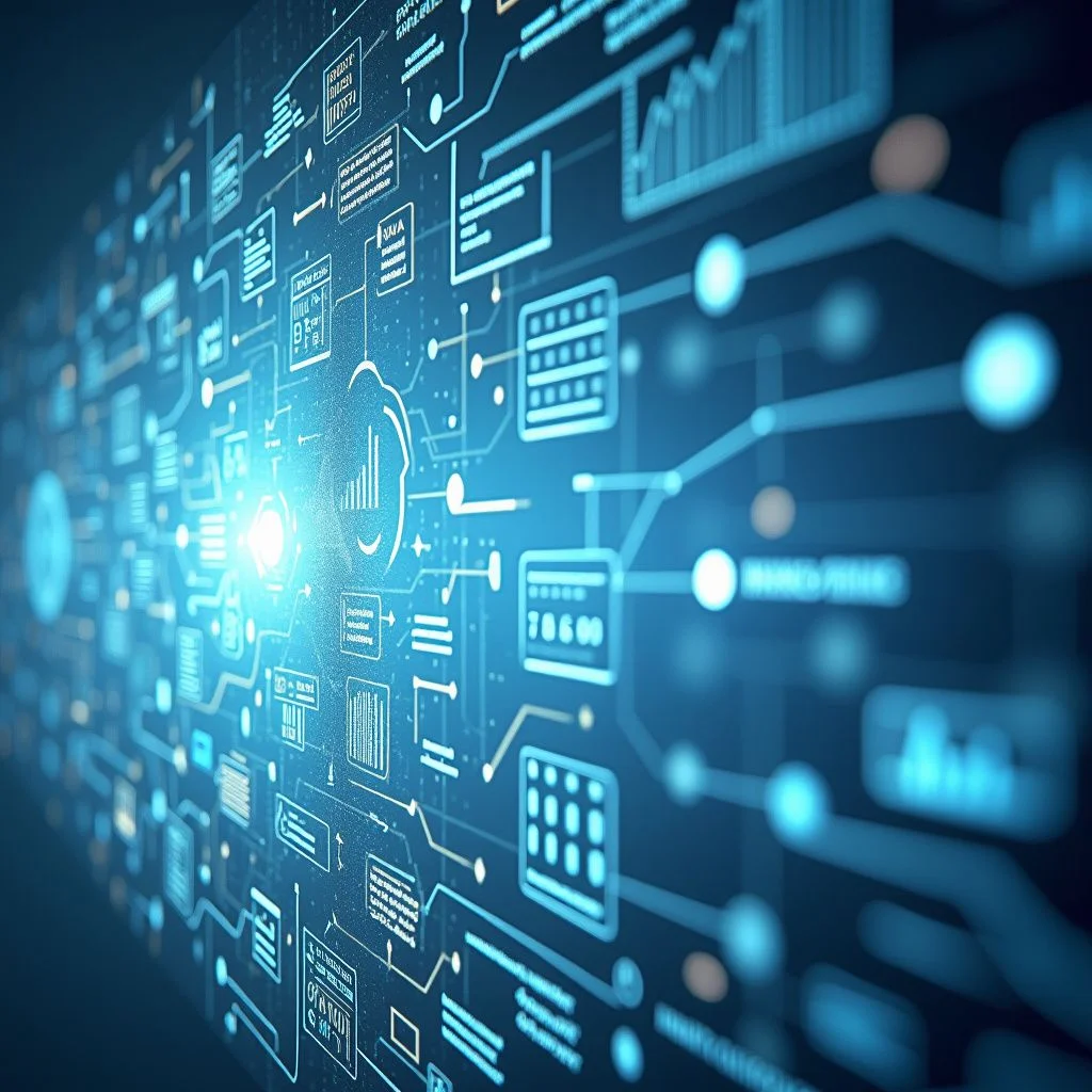 Modelos económicos e informáticos integrados con interacciones de flujo de datos.