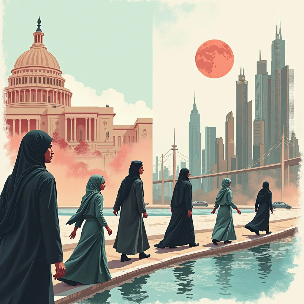 La modernisation de l'Arabie saoudite sous la direction de MBS en contraste.