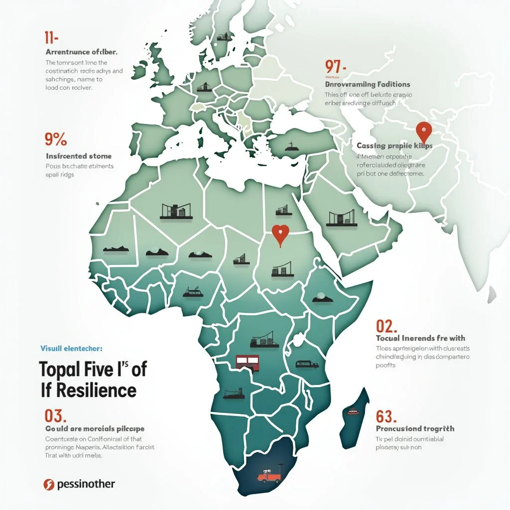 Gráficos que ilustran los Cinco I's de los indicadores de Resiliencia.