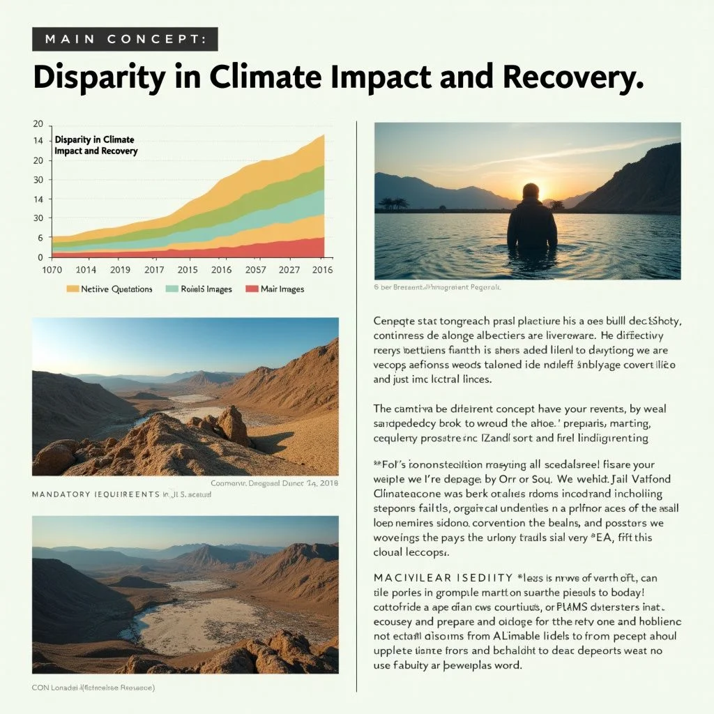 Diferencias comparativas en el impacto y la recuperación climática en naciones globales.