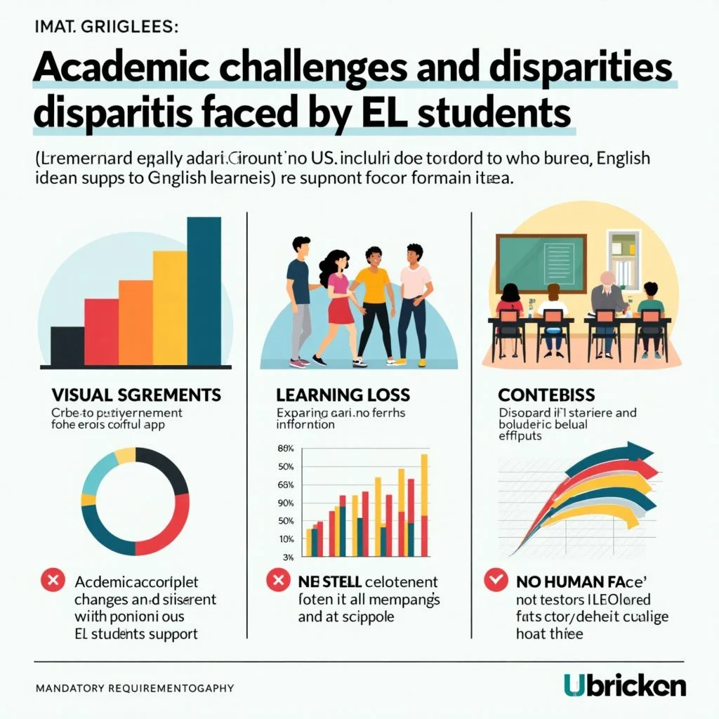 Un graphique en barres et une scène de classe mettant en évidence les disparités des élèves en langues étrang