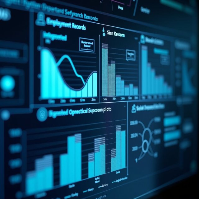 Un panel digital compara sistemas de empleo modernizados y fragmentados.