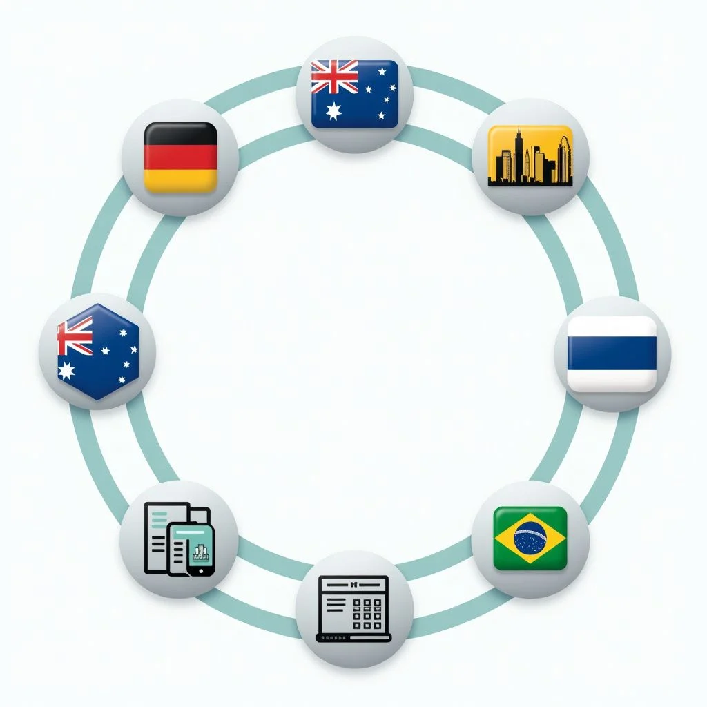 Los iconos de los países muestran sistemas de registro laboral diverso a nivel global.
