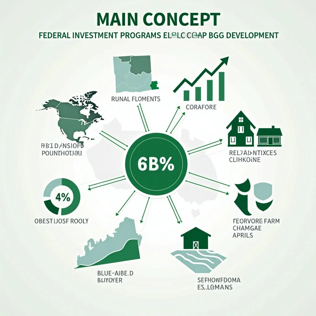Les cartes et les graphiques illustrent les initiatives de développement économique rural à l'échelle nationale.