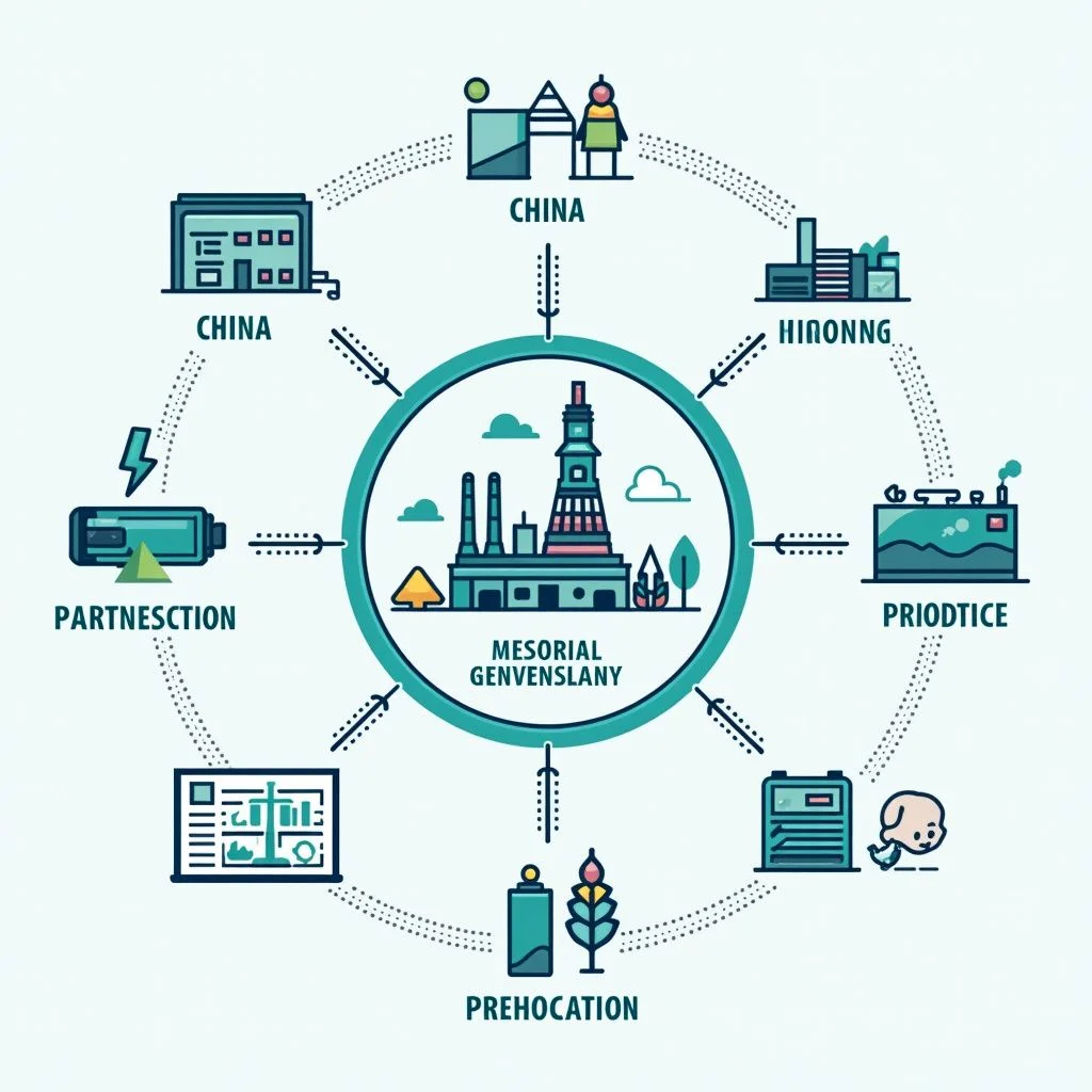 Schéma détaillant la stratégie européenne des batteries et les priorités de recherche.