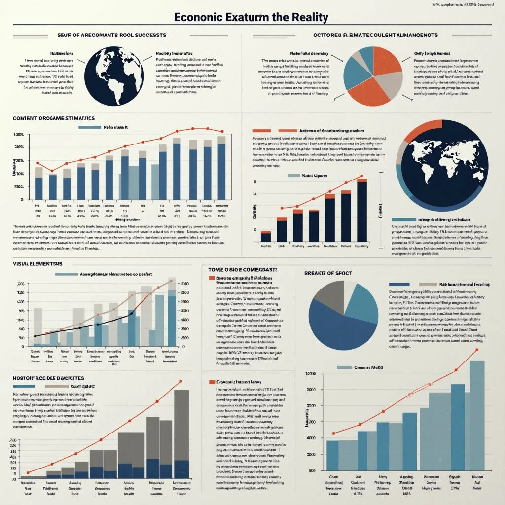 Los gráficos ilustran la disparidad económica entre las afirmaciones y las estadísticas de la realidad.