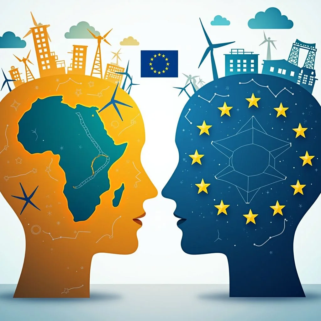 EU and AU leaders discuss strategic economic partnership agreements.