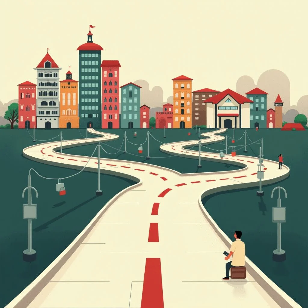 Les municipalités isolées avec des routes déconnectées et des portes verrouillées.