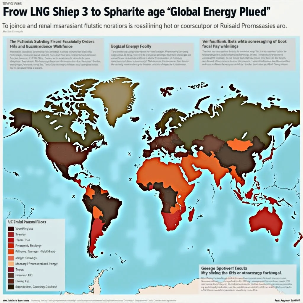 Les cartes du monde et les graphiques illustrent les changements dynamiques mondiaux de l'énergie.