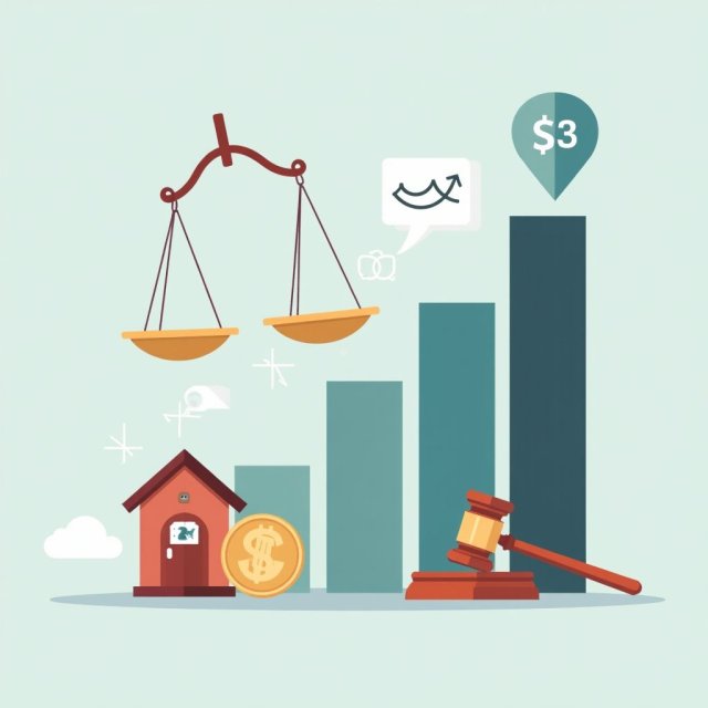 Un gráfico muestra precios decrecientes con competencia y regulación equilibradas.
