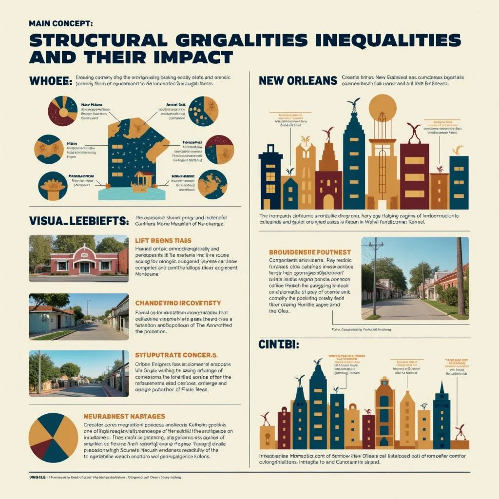 Les graphiques et les infographies illustrant les disparités raciales et économiques.