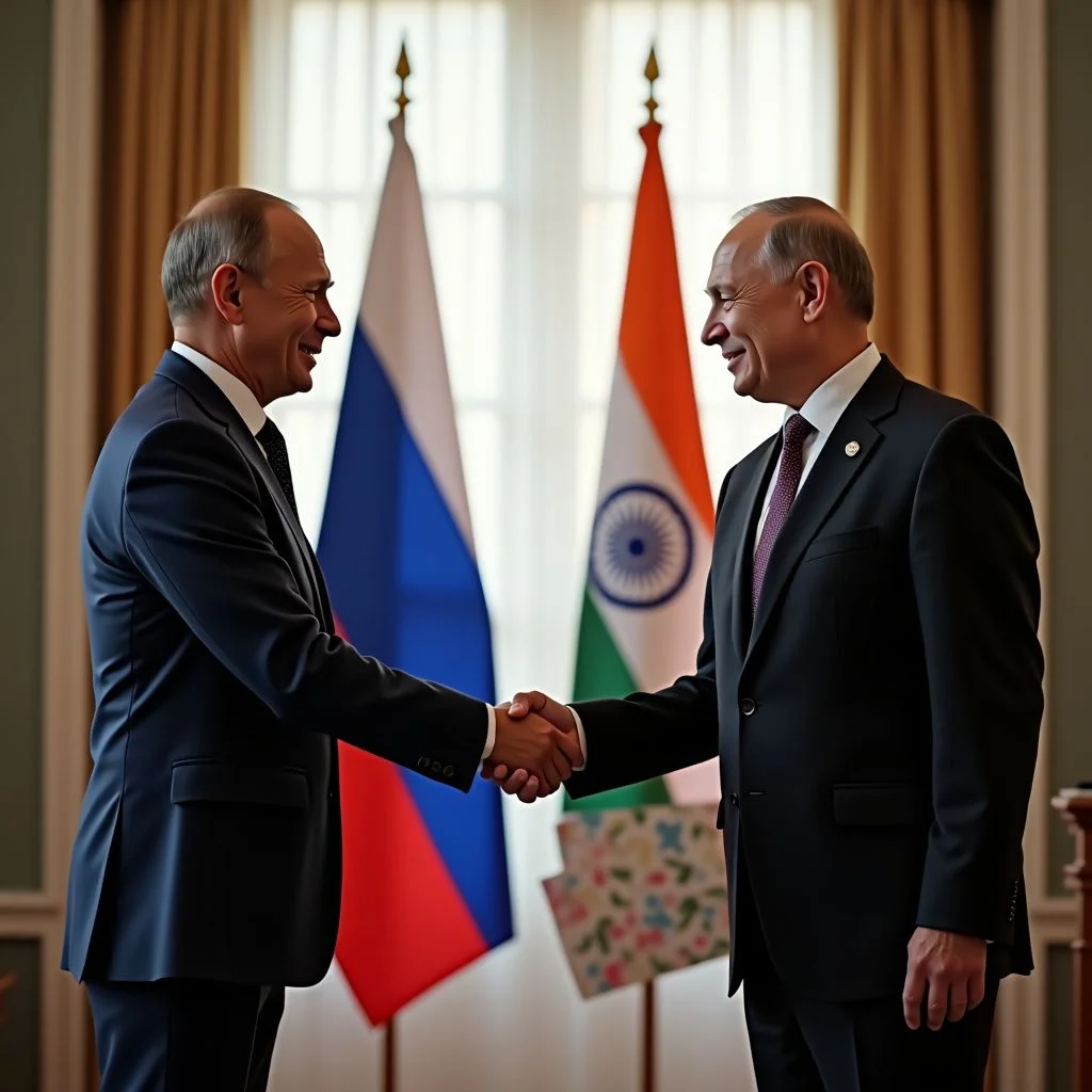 Los líderes de la India y Rusia firman un acuerdo bilateral.