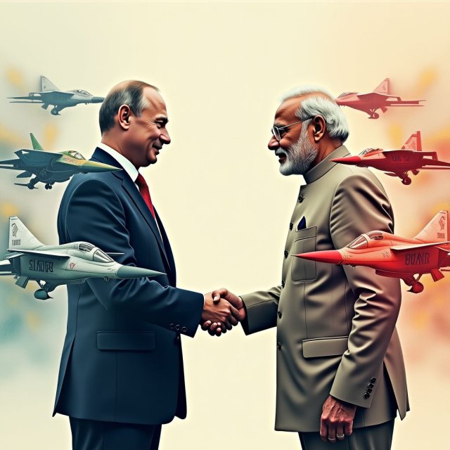 El presidente ruso Putin y el primer ministro indio Modi forman una alianza estratégica.