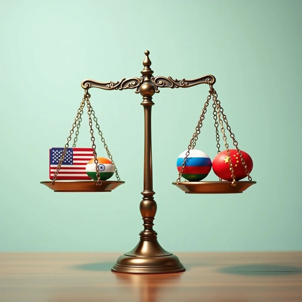 L'Inde équilibre les puissances mondiales par la diplomatie et les importations de ressources.