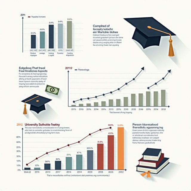 Un gráfico comparando los ingresos a lo largo de la vida de universitarios y de escuela secundaria.