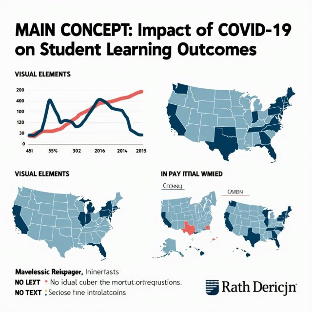 Los gráficos y mapas ilustran el impacto del COVID-19 en el aprendizaje de los estudiantes.