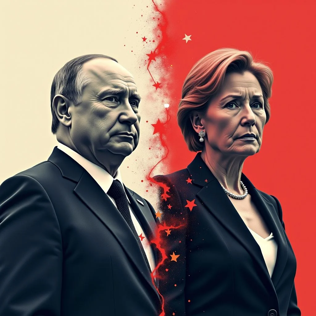 Les dirigeants russes et américains au milieu de la guerre hybride et des divisions sociales.